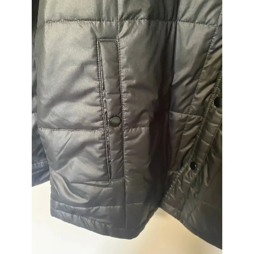 Nike 6.0 Skateboard Black Quilted Jacket w/Gingham Lining RARE XL Snap Closure